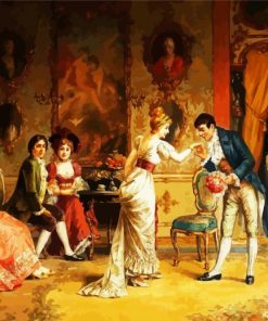 Gallant Scene In Rococo paint by numbers