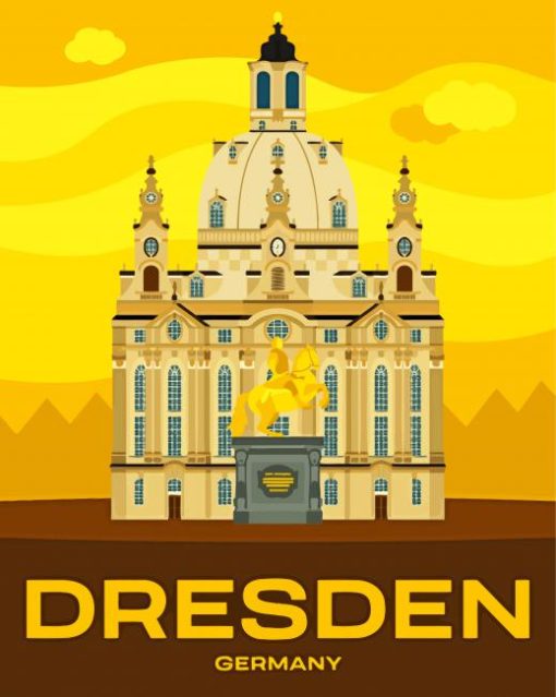 Germany Dresden Poster paint by number