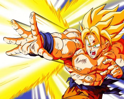 Goku Super Saiyan paint by numbers