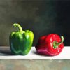 Green And Red Pepper paint by number