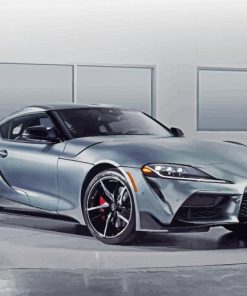 Blue Grey Supra Car paint by numbers