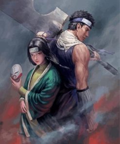 Haku And Zabuza paint by number