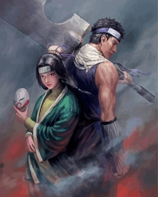 Haku And Zabuza paint by number