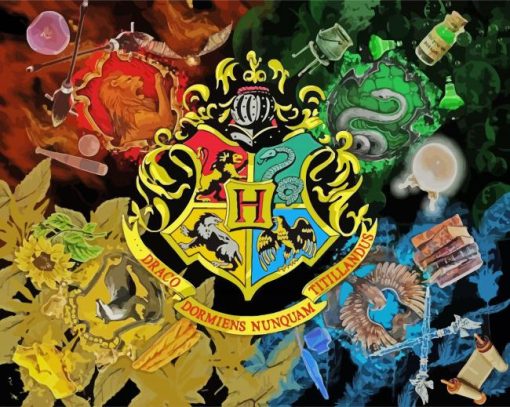 Harry Potter Hogwarts Houses paint by numbers