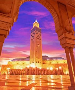 Hasan II Mosque Casablanca paint by numbers