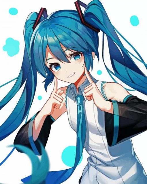 Hatsune Miku Vocaloid paint by number