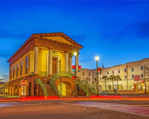 Historic Charleston City Market paint by number