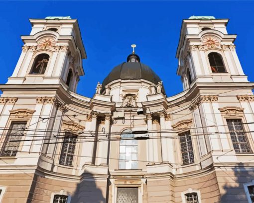 Holy Trinity Roman Catholic Church Salzburg paint by numbers