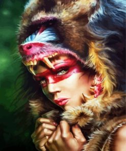 Huntress Mandrill paint by numbers