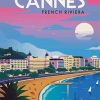 Cannes France Poster paint by numbers