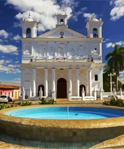 Iglesia Santa Lucia Suchitolo El Salvador paint by numbers