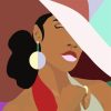 Illustration African Girl In Hat paint by numbers