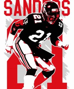 Illustration Deion Sanders paint by number