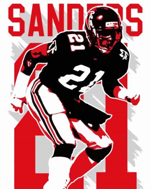 Illustration Deion Sanders paint by number