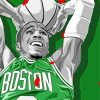 Illustration Jayson Tatum paint by numbers