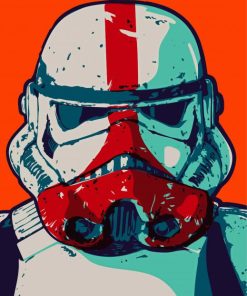 Illustration Stormtrooper paint by numbers