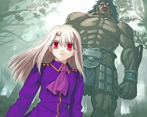 Illyasviel Von Einzbern And Berserker Fate Game paint by numbers