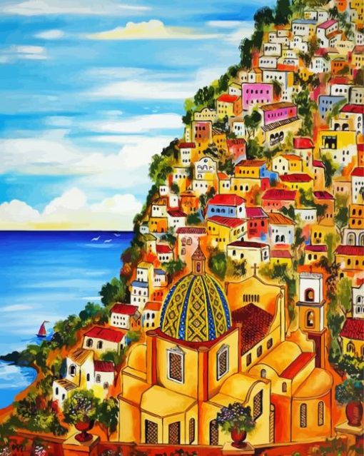 Italy Positiano Art paint by numbers