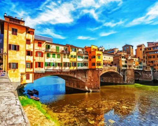 Italy Ponte Vecchio Florence paint by number