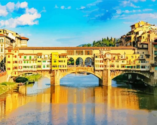 Italy Ponte Vecchio paint by number