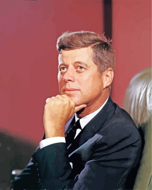 John F Kennedy President paint by number