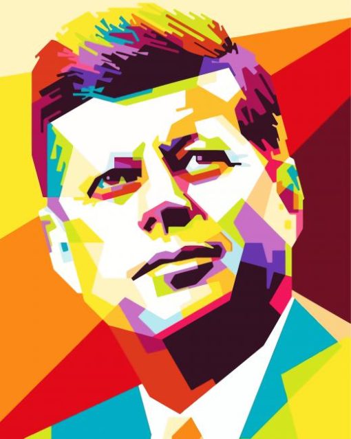 John Kennedy Pop Art paint by number