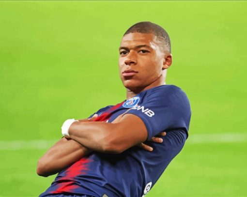 Kylian Mbappe paint by numbers