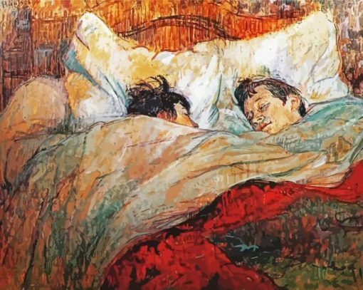 Le Lit Toulouse Lautrec paint by numbers