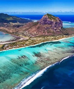 Le Morne Brabant Mauritius paint by numbers