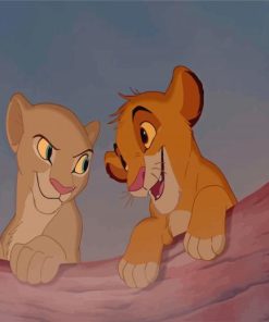 Lion King Simba And Nala paint by numbers