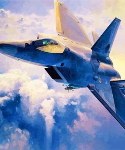 Lockheed Martin F22 Raptor paint by number