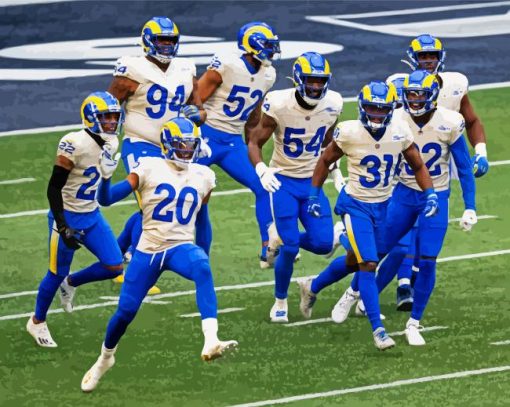 Los Angeles Rams Team paint by numbers