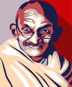 Mahatma Gandhi Pop Art paint by number