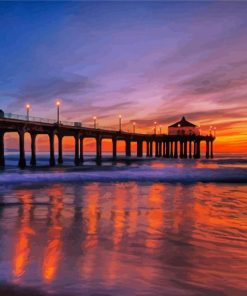 Malibu Beach Jetty paint by numbers