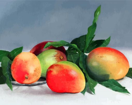 Mango Fruit Art paint by numbers