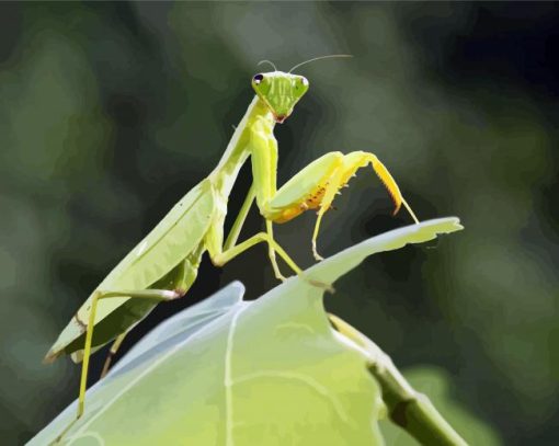 Mantis On Leaf paint by numbers