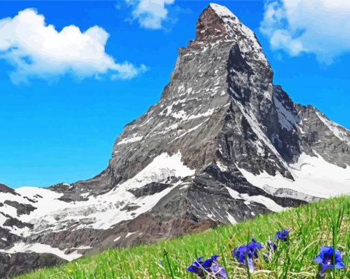 Matterhorn Mountain paint by numbers