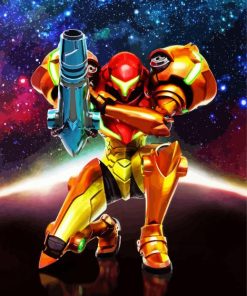 Metroid Galaxy paint by number