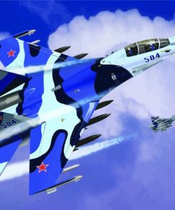 Military Jet Fighter paint by numbers