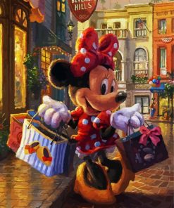 Minnie Mouse Shopping Day paint by numbers