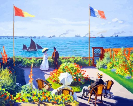 Monet Garden At Sainte Adresse paint by numbers