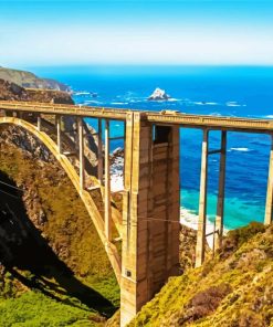 Monterey Bixby Creek Bridge paint by numbers