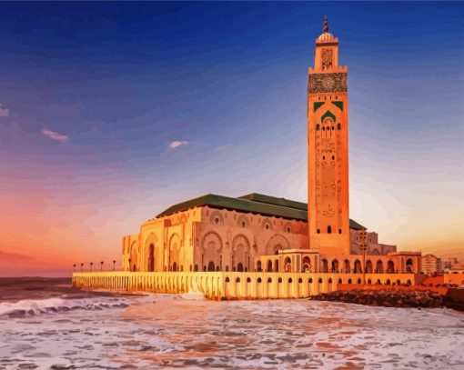 Morocco Casablanca Mosque paint by numbers