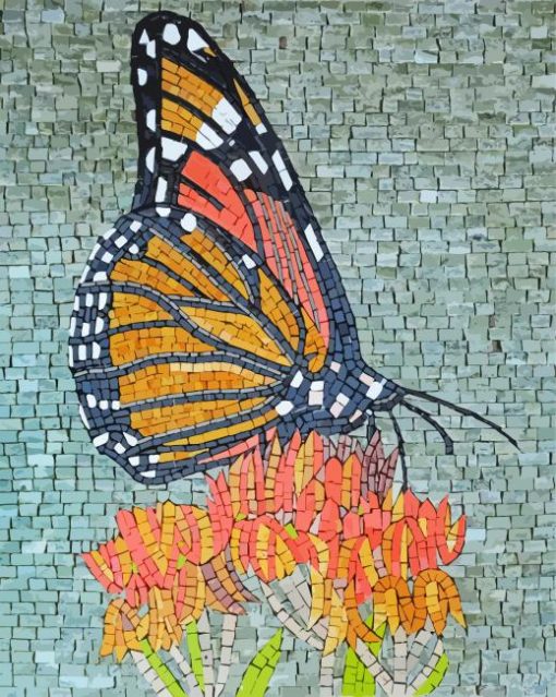 Mosaic Butterfly paint by number