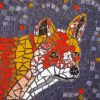 Mosaic Fox Art paint by number