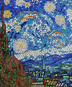 Mosaic Starry Night paint by number