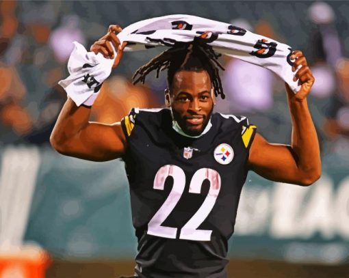 Najee Harris Pittsburgh Steelers paint by number