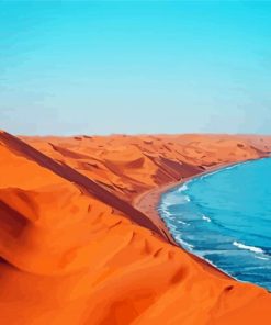 Namibia Desert Seascape paint by number