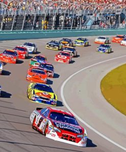 Nascar Cars Racing paint by numbers