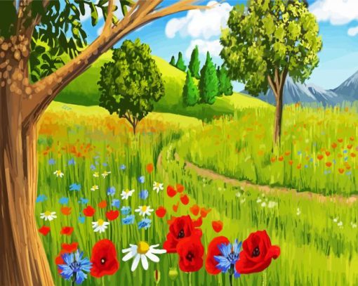 Nature Meadow paint by number